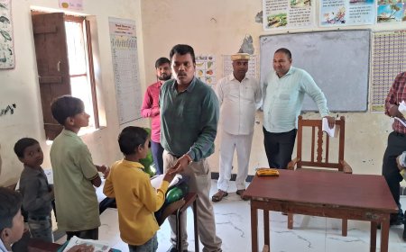 इंग्लिश मीडियम मॉडल प्राइमरी स्कूल का जिलाधिकारी ने किया निरीक्षण