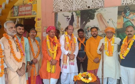 श्रीराम ज्योति पहुंची महावन, गोकुल, बलदेव, बृजवासियों ने किया भव्य स्वागत
