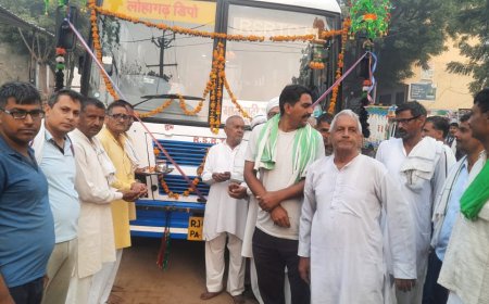 राजस्थान रोडवेज की नई बस सेवा का हुआ शुभारंभ