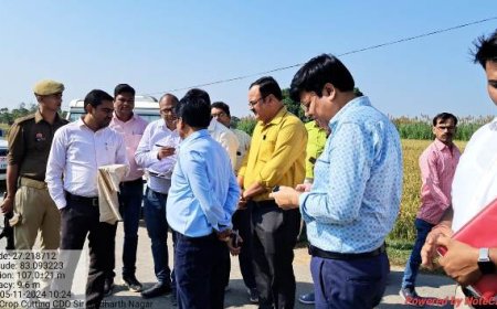 प्रधानमंत्री फसल बीमा योजना के अंतर्गत फसल धान कटाई का मुख्य विकास अधिकारी ने किया निरीक्षण