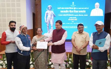 सीएम धामी ने पीएम जनमन योजना के लाभार्थियों को वितरित किए प्रमाण पत्र