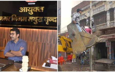 शहर में लगे अवैध होडिंग पर नगर निगम की बड़ी कार्यवाही, ठेकेदारों में मचा हड़कंप