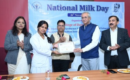 पशु चिकित्सा विश्वविद्यालय में मनाया गया राष्ट्रीय दुग्ध दिवस
