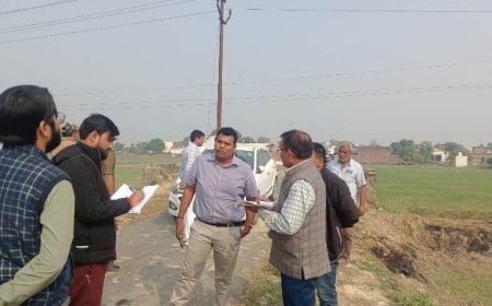 जिलाधिकारी ने त्वरित आर्थिक विकास योजना/सीएण्डडीएस-यूनिट 20 के अन्तर्गत निर्माणाधीन मार्गों का किया निरीक्षण