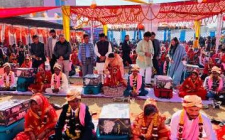 मुख्यमंत्री सामूहिक विवाह योजना के तहत परिणय सूत्र में बंधे 92 जोड़े