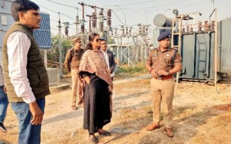 विद्युत विभाग के सब स्टेशन जामों का डीएम व एसपी ने किया निरीक्षण
