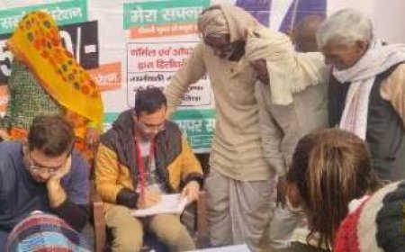 केएम ने लगाया विकास खंड गोवर्धन के कौंथरा गांव में निःशुल्क स्वास्थ्य शिविर, ग्रामीण हुए लाभान्वित