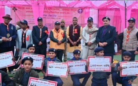 केएमयू: स्काउट गाइड एवं सर्वाेत्तम कैडेट प्रतियोगिता का हुआ समापन