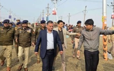 मुख्य सचिव और डीजीपी ने महाकुम्भ की तैयारियों का किया स्थलीय निरीक्षण