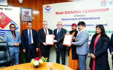 उत्तराखंड सरकार और आइसलैंड की कंपनी VERKIS के मध्य संपादित हुआ भूतापीय ऊर्जा के अन्वेषण और इसके विकास से संबंधित एमओयू