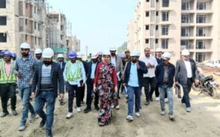 निर्माणाधीन मेडिकल कॉलेज व नर्सिंग कॉलेज का जिलाधिकारी ने किया स्थलीय निरीक्षण