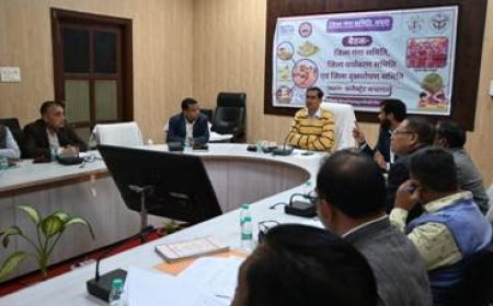 जनपद स्तरीय अनुश्रवण मूल्यांकन समीक्षा समिति की बैठक में डीएम ने गलत रिपोर्टिंग पर दी कड़ी चेतावनी