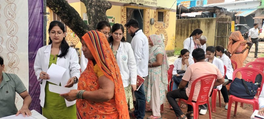 निःशुल्क स्वास्थ्य चिकित्सा शिविर एवं आयुष ग्राम सर्वे कार्यक्रम सम्पन्न