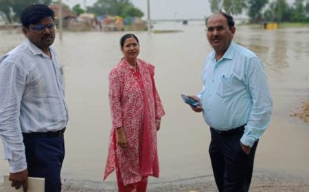 अपर जिलाधिकारी ने किया बाढ़ प्रभावित क्षेत्रों का निरीक्षण