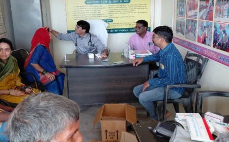 स्वास्थ्य विभाग द्वारा निःशुल्क स्वास्थ्य चिकित्सा शिविर का किया गया आयोजन