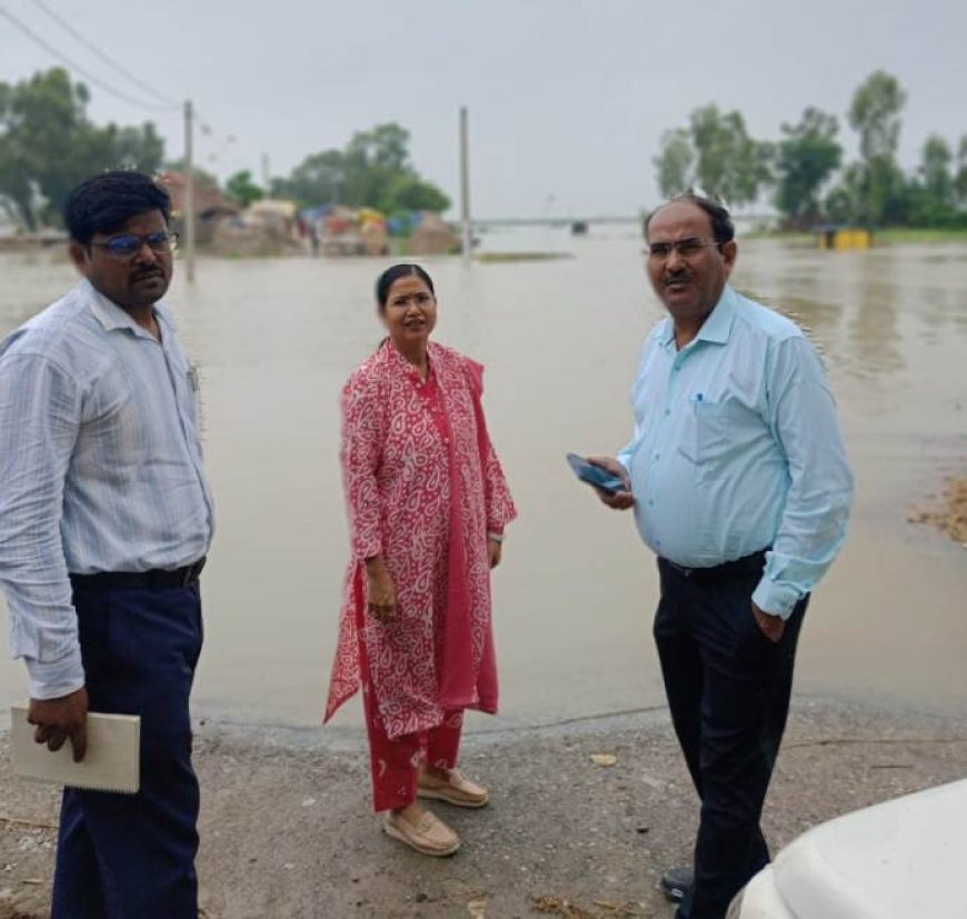 अपर जिलाधिकारी ने किया बाढ़ प्रभावित क्षेत्रों का निरीक्षण