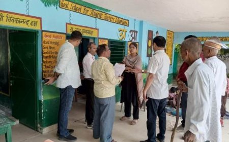 मुख्य विकास अधिकारी ने किया आकस्मिक निरीक्षण