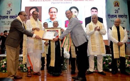 एसजीपीजीआई का 29वां दीक्षांत समारोह: राज्यपाल आनंदीबेन पटेल ने छात्रों को सेवा और संवेदनशीलता का दिया संदेश