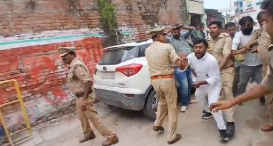 अमेठी में यूथ कांग्रेस का मंत्री दिनेश प्रताप सिंह के खिलाफ प्रदर्शन, पुलिस से झड़प भी हुई