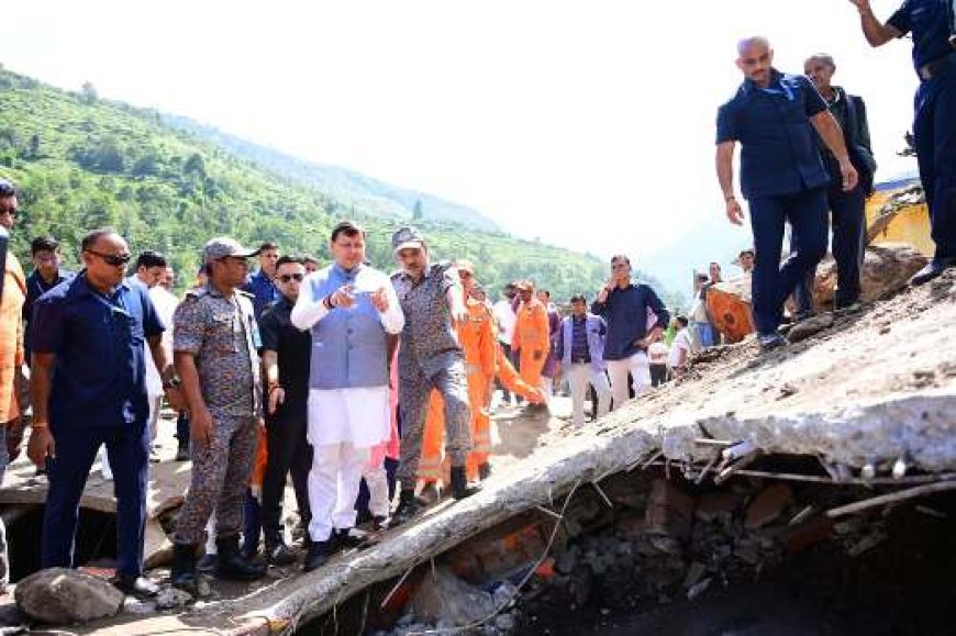 सीएम धामी ने चमोली जिले के आपदा प्रभावित क्षेत्रों का किया निरीक्षण