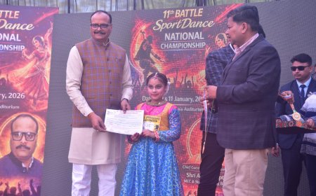 राष्ट्रीय डांस स्पोर्ट्स चैंपियनशिप में नन्ही बाल नृत्यांगना गार्गी द्विवेदी को मिला क्लासिकल वर्ग में प्रथम पुरस्कार