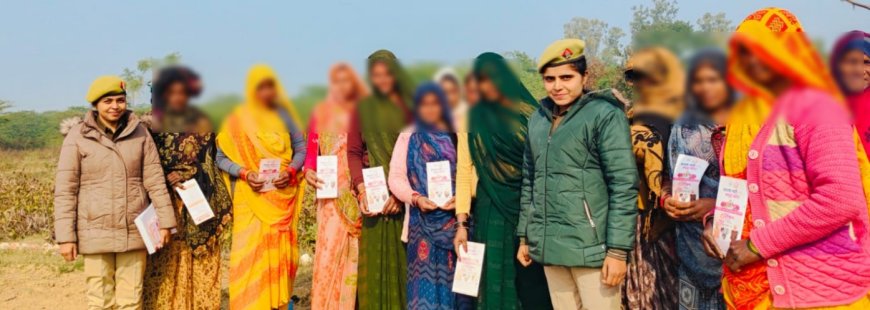मिशन शक्ति फेज-5.0 के अंतर्गत जनपद सभी थानों में महिलाओं को किया गया जागरूक