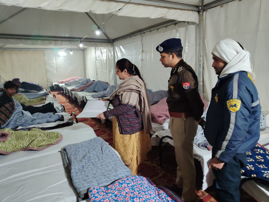 कड़ाके की ठंड में प्रशासन बना सहारा, रैन बसेरे में पहुंचकर आयुक्त ने सुनी जरूरतमंदों की पीड़ा