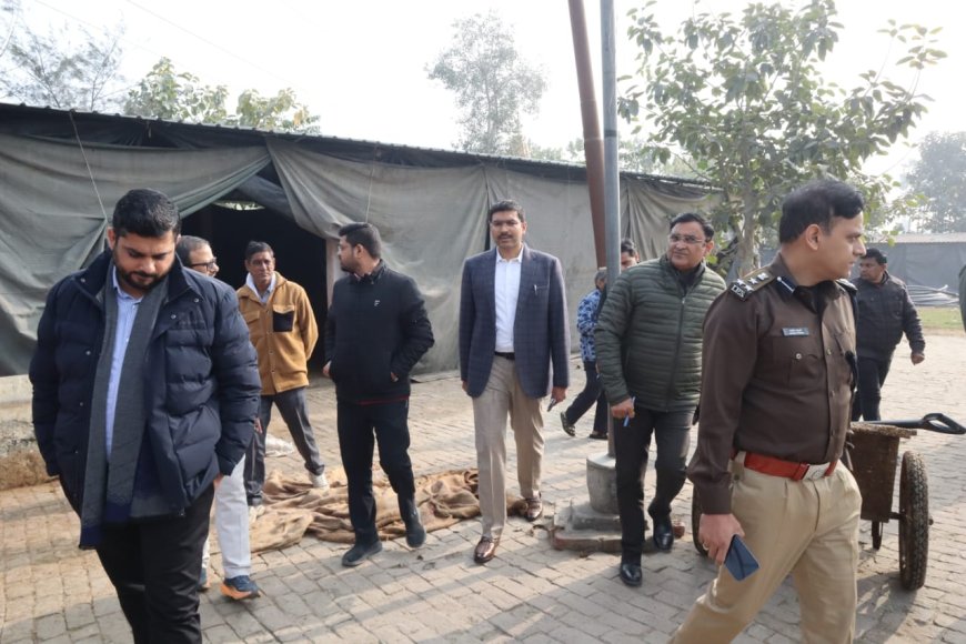डीएम एवं एसएसपी ने किया गौ आश्रय स्थल का आकस्मिक निरीक्षण