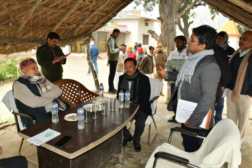 राजकीय कृषि प्रक्षेत्र घाघराघाट का कृषि मंत्री ने किया भ्रमण