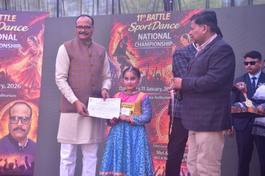 राष्ट्रीय डांस स्पोर्ट्स चैंपियनशिप में नन्ही बाल नृत्यांगना गार्गी द्विवेदी को मिला क्लासिकल वर्ग में प्रथम पुरस्कार