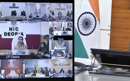 मुख्य सचिव की अध्यक्षता में सभी मंडलायुक्तों, जिलाधिकारियों एवं वरिष्ठ पुलिस अधिकारियों के साथ समीक्षा बैठक सम्पन्न