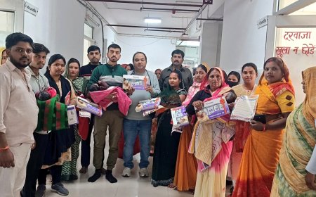 जिला अस्पताल गौरीगंज में हुआ कन्या जन्मोत्सव का आयोजन