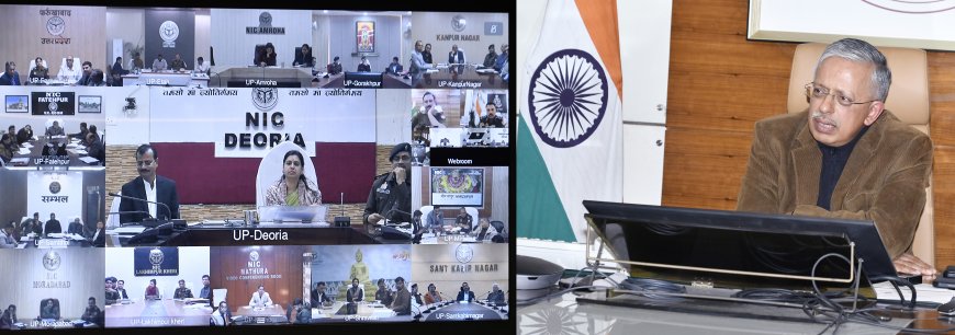 मुख्य सचिव की अध्यक्षता में सभी मंडलायुक्तों, जिलाधिकारियों एवं वरिष्ठ पुलिस अधिकारियों के साथ समीक्षा बैठक सम्पन्न