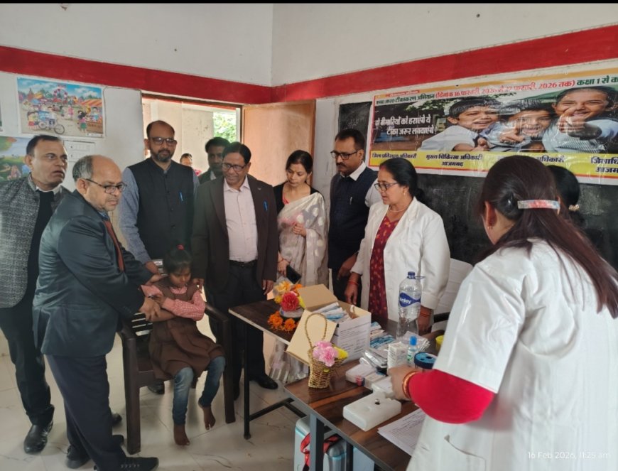 सीएमओ ने बच्चों को टीका लगवाकर एमआर टीकाकरण अभियान का किया शुभारंभ