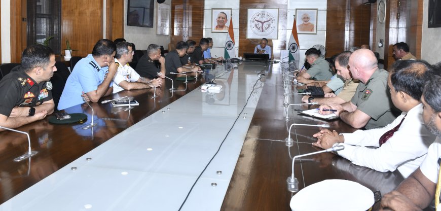 मुख्य सचिव से राष्ट्रीय रक्षा महाविद्यालय के प्रशिक्षु अधिकारियों ने की शिष्टाचार भेंट