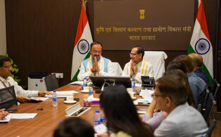 शिवराज सिंह चौहान के आवास पर केशव प्रसाद मौर्य ने की शिष्टाचार भेंट