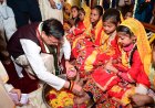 सीएम धामी ने 1100 कन्याओं का पूजन व माँ राजेश्वरी का किया अभिषेक