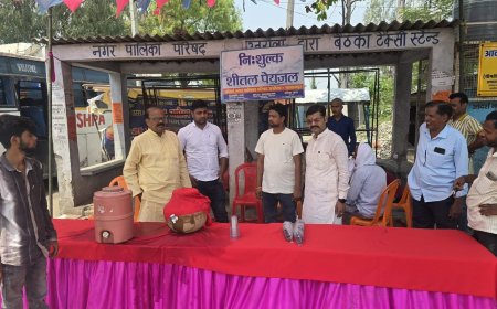 भीषण गर्मी में नगर पालिका बनी सहारा, जगह-जगह शुरू हुई शीतल जल सेवा