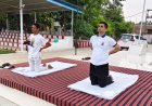 12वें अंतर्राष्ट्रीय योग दिवस के अवसर पर पुलिस परेड ग्राउंड में योग कार्यक्रम सम्पन्न