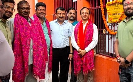 ऐशप्रा फाउंडेशन के सौजन्य से मारवाड़ी युवा मंच ने स्थापित किया स्थायी प्याऊ, आमजन को मिलेगा शीतल जल का लाभ