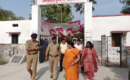 उत्तर प्रदेश पुलिस  भर्ती परीक्षा-2025 की व्यवस्थाओं का जिलाधिकारी ने किया औचक निरीक्षण
