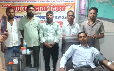 विश्व रक्तदाता दिवस पर एमडब्ल्यूओ अमेठी ने आयोजित किया स्वैच्छिक रक्तदान शिविर