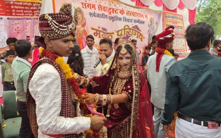 संगम सेवा ट्रस्ट के तत्वाधान में 31 जोडे बंधे दाम्पत्य बंधन में
