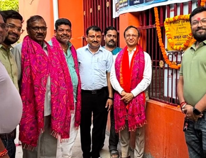 ऐशप्रा फाउंडेशन के सौजन्य से मारवाड़ी युवा मंच ने स्थापित किया स्थायी प्याऊ, आमजन को मिलेगा शीतल जल का लाभ