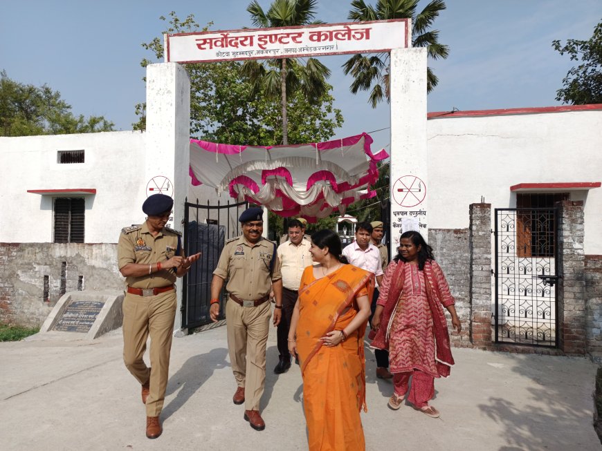 उत्तर प्रदेश पुलिस  भर्ती परीक्षा-2025 की व्यवस्थाओं का जिलाधिकारी ने किया औचक निरीक्षण