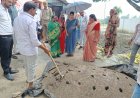 जिलाधिकारी ने वड्डूपुर में एनटीपीसी बॉटम ऐश से निर्मित जैविक खाद का किया निरीक्षण