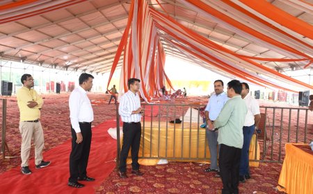जिलाधिकारी ने मुख्यमंत्री सामूहिक विवाह कार्यक्रम को सकुशल सम्पन्न कराये जाने के दृष्टिगत कार्यक्रम स्थल का किया निरीक्षण