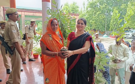 कलेक्ट्रेट परिसर में फलदार पौधों का भंडारा आयोजित