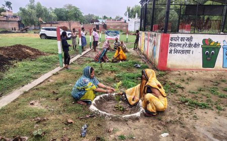 ग्राम पंचायत नेयोरियांबांक में स्वयं सहायता समूह की महिलाओं ने किया वृक्षारोपण