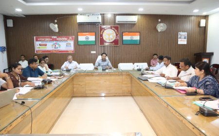 जिलाधिकारी की अध्यक्षता में हुई जिला स्वास्थ्य समिति तथा संचारी रोग नियंत्रण एवं घर घर दस्तक अभियान की बैठक